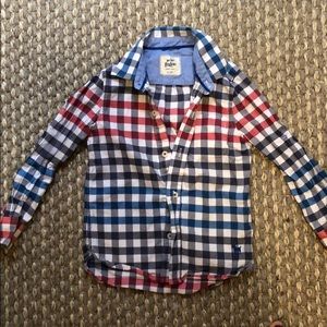 Mini Boden checked dress shirt size 4-5 years